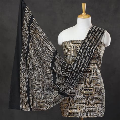 Batik Dress Materials - Buy Hand Painted Batik Print Dress Material Online