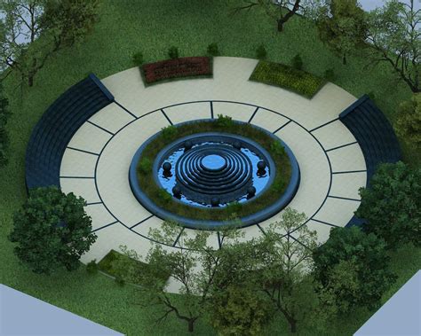 景观水池3dmax 模型下载-光辉城市