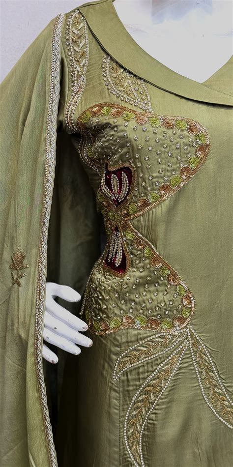 Sage Green Embroidered Punjabi Suit Set – RPB