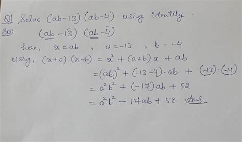 using product rule evaluation the following (ab-13)(ab-4) - Brainly.in