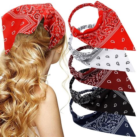 Amazon.com : TOBATOBA Hairband, 5 Pcs Bandanas for Women Elastic ...