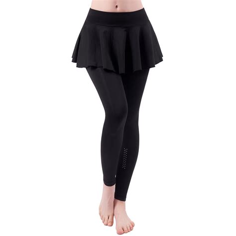NOLDARES Skirted Leggings for Women with Pockets Athletic Running ...