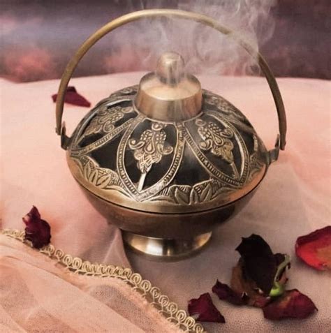 Home Purifying Brass Vintage Dhuna Loban Burner (Gold) | Style for ...
