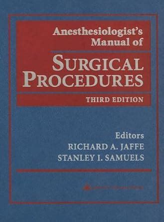 Buy Anesthesiologist's Manual of Surgical Procedures Book Online at Low ...