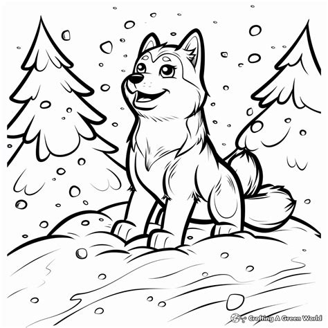 Husky Dog Coloring Pages - Molon Printable