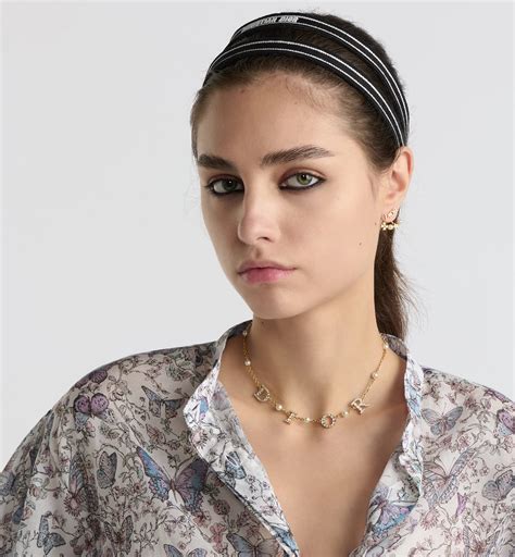 Dio(r)evolution Necklace Gold-Finish Metal with White Resin Pearls and ...