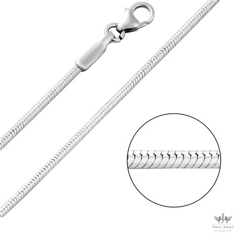 Snake Chain Necklace 925 Sterling Silver 1.5mm - Women's – VerveJewels