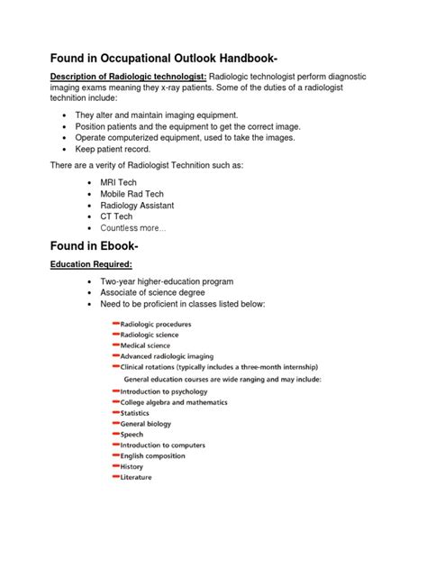 Radiologic Technologist Career Overview | PDF