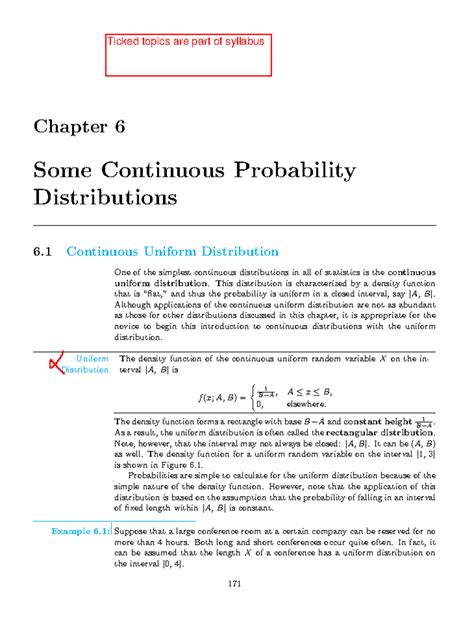 U4 MTH302 textbook - Chapter 6 Some Continuous Probability ...