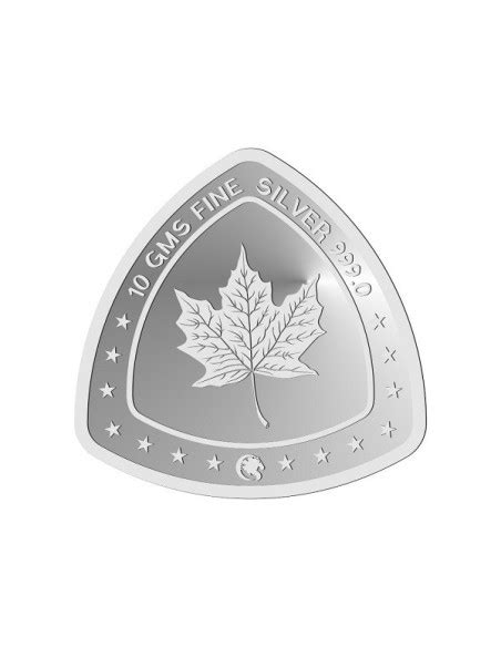 Omkar Mint Triangle Queen Silver Coin Of 10 Grams in 999 Purity Fineness