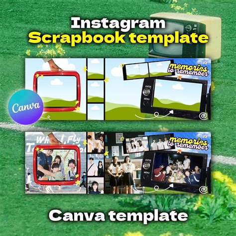 Instagram Scrapbook Canva Template: Seamless Carousel Post (digital ...