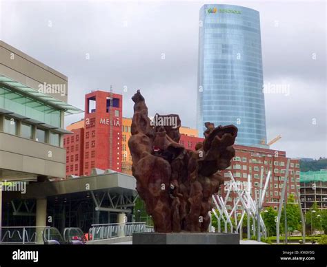 The Torre Iberdrola, a prominent skyscraper located in Bilbao, Spain ...