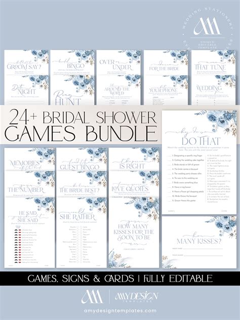 Bridal Shower Games - Amy Design Templates