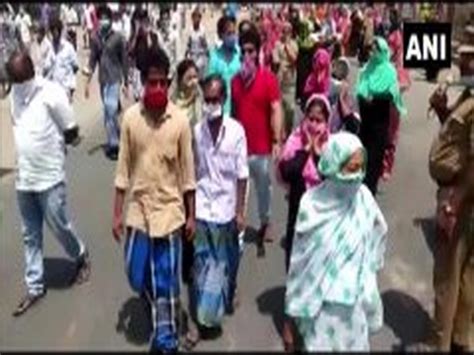 People in Tamil Nadu's Madurai protest against movement restrictions