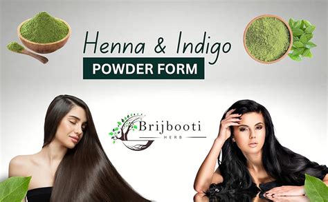 BrijBooti Henna Powder & Indigo Powder Combo 400 Gram | Natural Hair ...