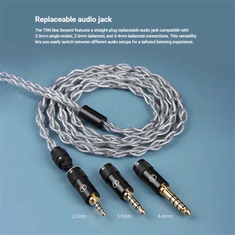 TRN Sea Serpent 4 Core Copper & Silver Mixed Modular Upgrade Cable ...