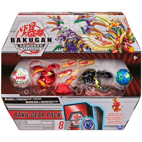 Bakugan Baku-Gear 4-pack with Fused Sabra x Pyravian India | Ubuy