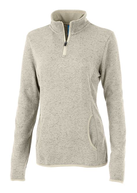 Custom Charles River Womens Soft Heathered Fleece Pullover