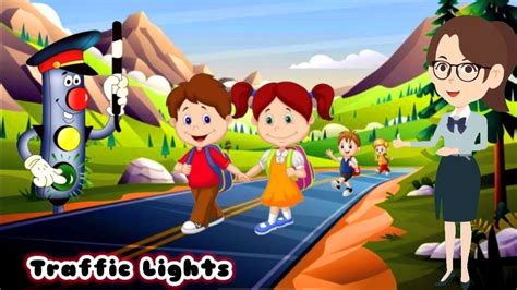 Traffic Lights Rhyme | Nursery Rhymes Songs With lyrics - Cartoon ...