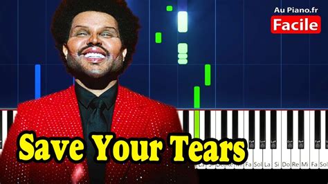 The Weeknd Save Your Tears - Piano Cover Tutorial Instrumental Lyrics ...