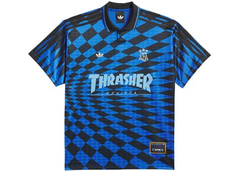 ADIDAS X THRASHER ARGENTINA JERSEY BLACK/BLUE
