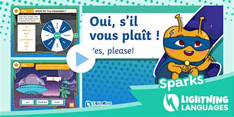 👉 Lightning Languages | Yes Please In French Language | Twinkl