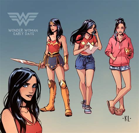 [Artwork] Young WONDER WOMAN. Art by Kath Lobo. : r/DCcomics