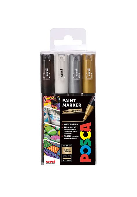 Buy POSCA 153544850 1 mm Fine Tip Waterbased Paint Marker - Assorted ...