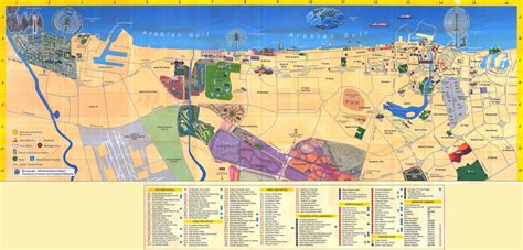 Large detailed hotels map of Dubai city | Dubai | UAE (United Arab Emirates) | Asia | Mapsland ...