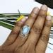 Buy Natural Moonstone Ring Sterling Silver Ring Healing Ring Blue ...