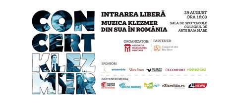 Muzica Klezmer din SUA în România, Colegiul de Arte Baia Mare, 29 ...