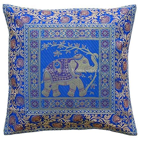 Buy DK Homewares Banarsi Brocade Silk Sofa Couch Cushion Cover 16 Inch ...