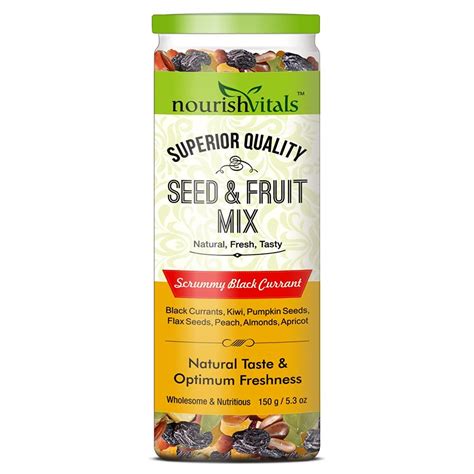 Nourish Vitals Seed & Fruit Mix - Scrummy Black Currant - Omega 3 Rich ...