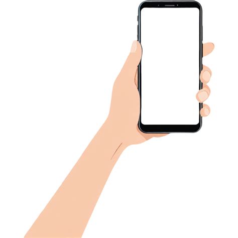 Hand holding smartphone 46566121 PNG