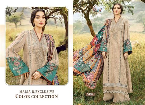 SHREE FABS MARIA B EXCLUSIVE COLOUR COLLECTION RAYON EMBROIDERED ...