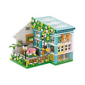 SKY LINE OCEAN Garden LED House Building Block Set, 626+ PCS DIY Mini ...