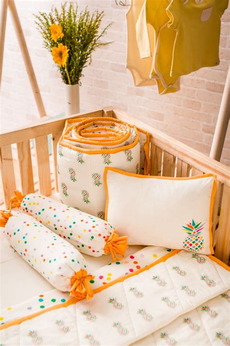 BABY BEDDING SET- PINEAPPLE – ITSYBOO