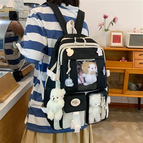 JQWSVE Kawaii Backpack with Pendants and Pins - 5Pcs Set India | Ubuy