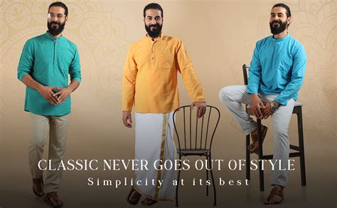 Buy Filori Men's Banarasi Art Silk Festive Short Kurta, Ideal for ...