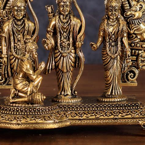 Brass Ram Darbar Intricate Idol - 6 inch – Budhshiv.com