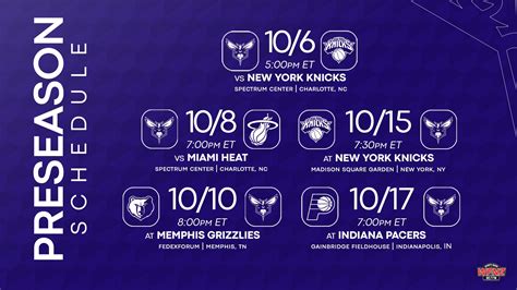 Hornets Announce 2024-25 Preseason Schedule | Charlotte Hornets