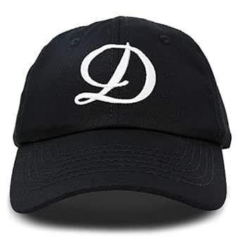 Buy DALIX Initial Hat Letter D Black Womens Baseball Cap Monogram ...