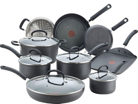 T-fal Ultimate Hard Anodized Nonstick Cookware Set 14 Piece, Oven ...