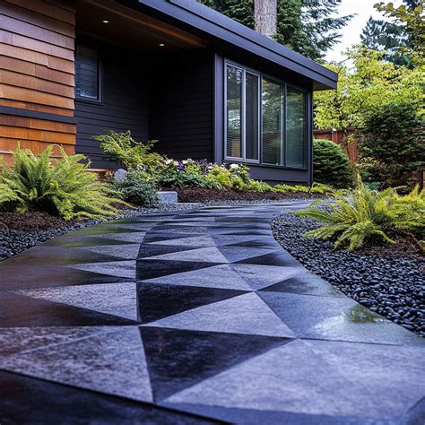 Modern Stamped Concrete Walkway Ideas on a Budget | 48 pics
