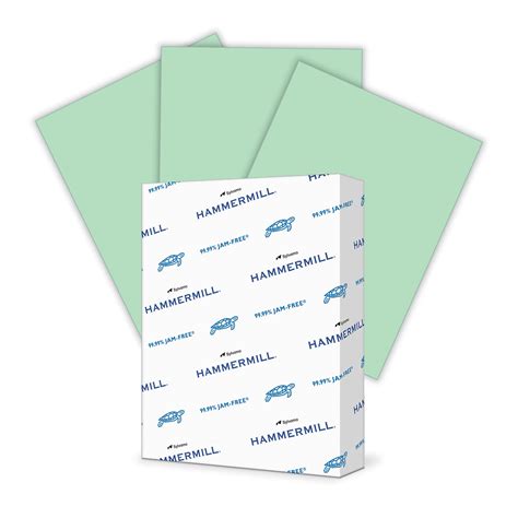 Hammermill Colors Multipurpose Paper, 20 lbs., 8.5" x 11", Green, 500 ...