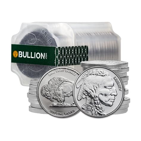 1 oz Silver Buffalo Round - Tube of 20 | .999 Fine Silver - Walmart.com