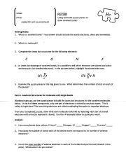Image result for Lewis Structure Using Puzzle