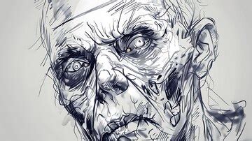 A drawing of an old man with a pen and ink | Premium AI-generated image
