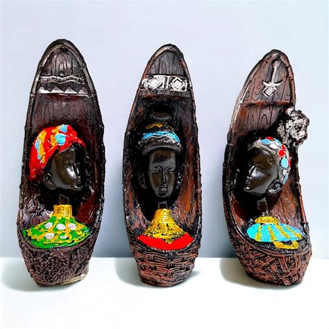 NEELAYA Antique Tribal Women/Ladies (Set of 3) Figurine for Home/Office ...