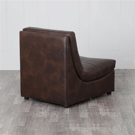 Buy Hover Faux Leather 1-Seater Modular Chair - Brown from Home Centre ...